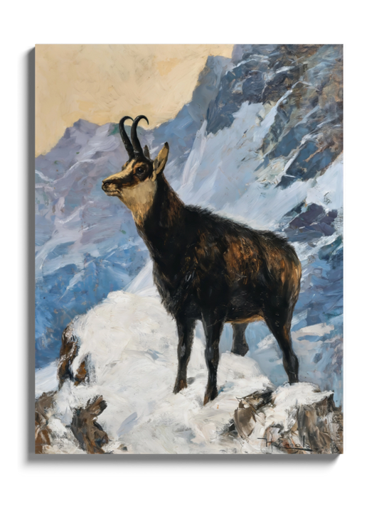 Картина "Коза високо в горах"