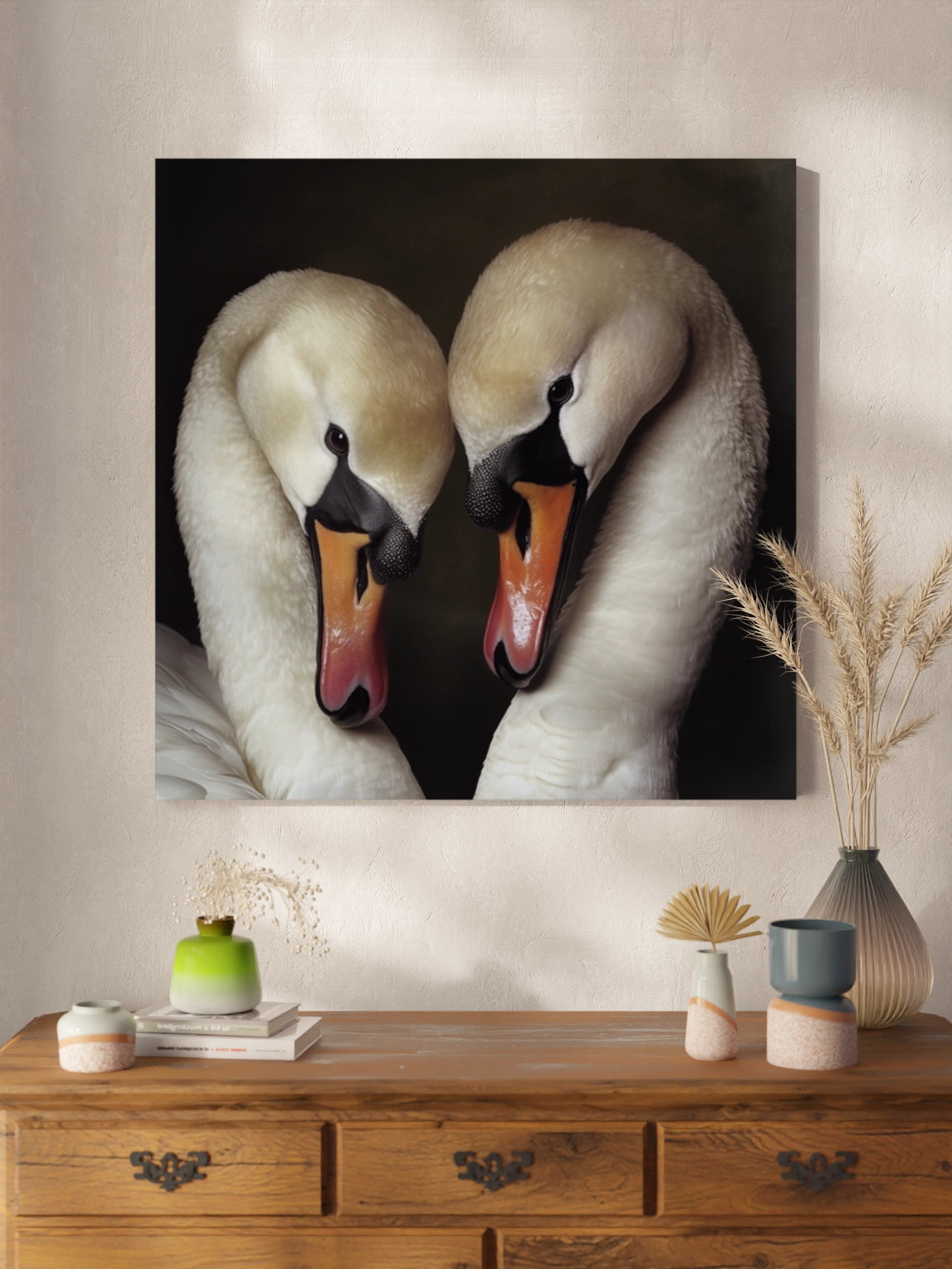 Картина Друк "Пара лебедів"