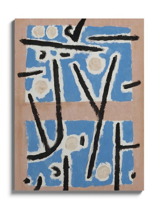 Абстракція блакитна з бежевим