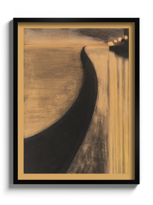 Друкована Картина пейзаж "Набережна та вогні Остенде"