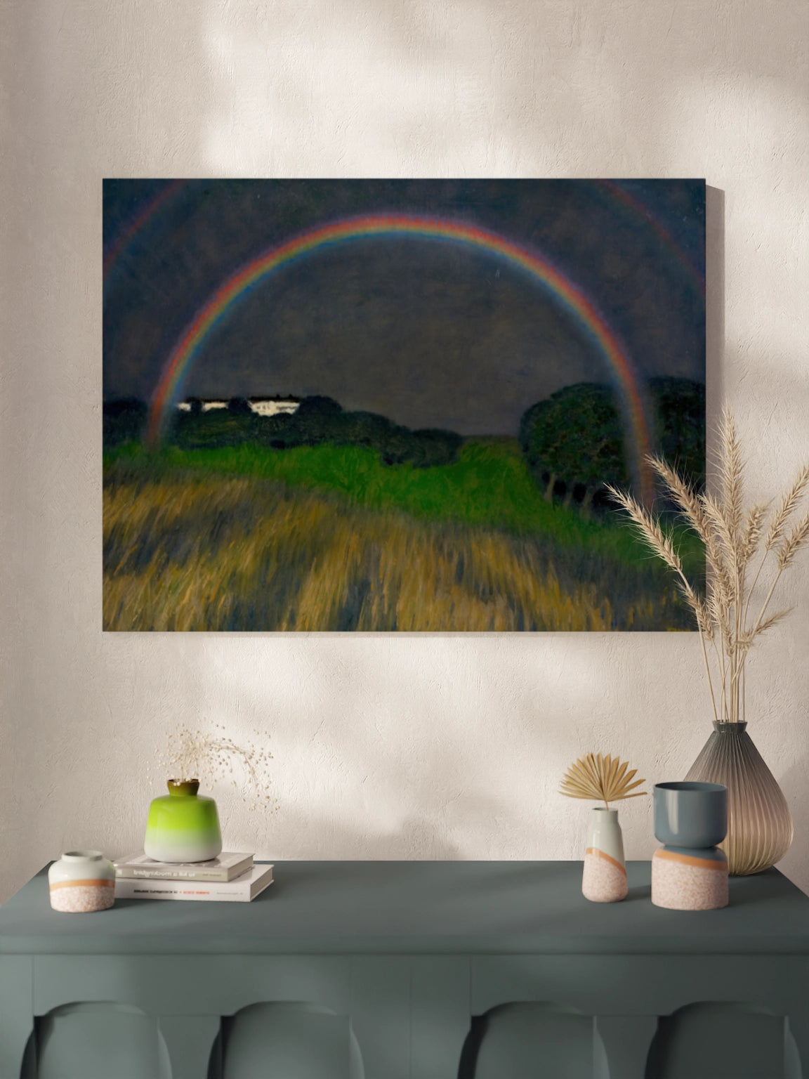 Друкована Картина "Пейзаж з веселкою"
