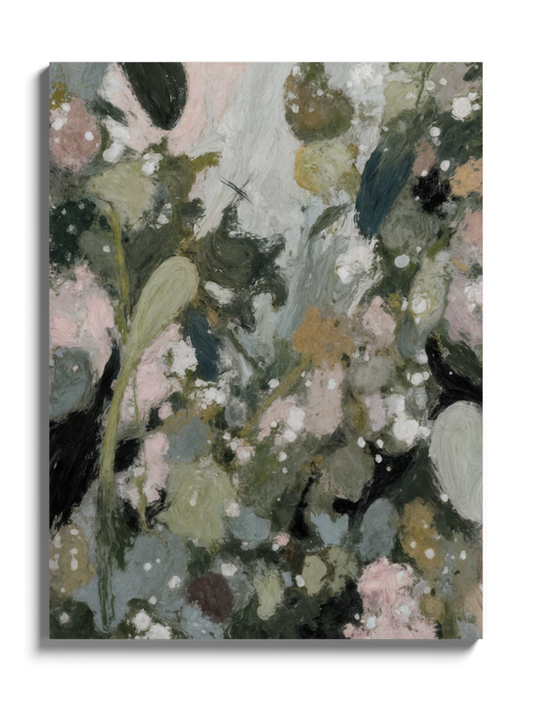 Картина абстрактні рослини в зелених кольорах №1