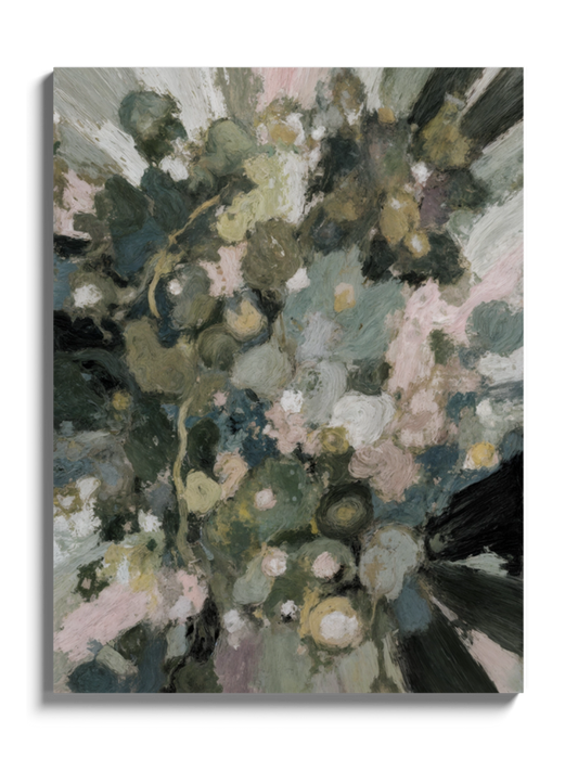 Картина абстрактні рослини в зелених кольорах №2