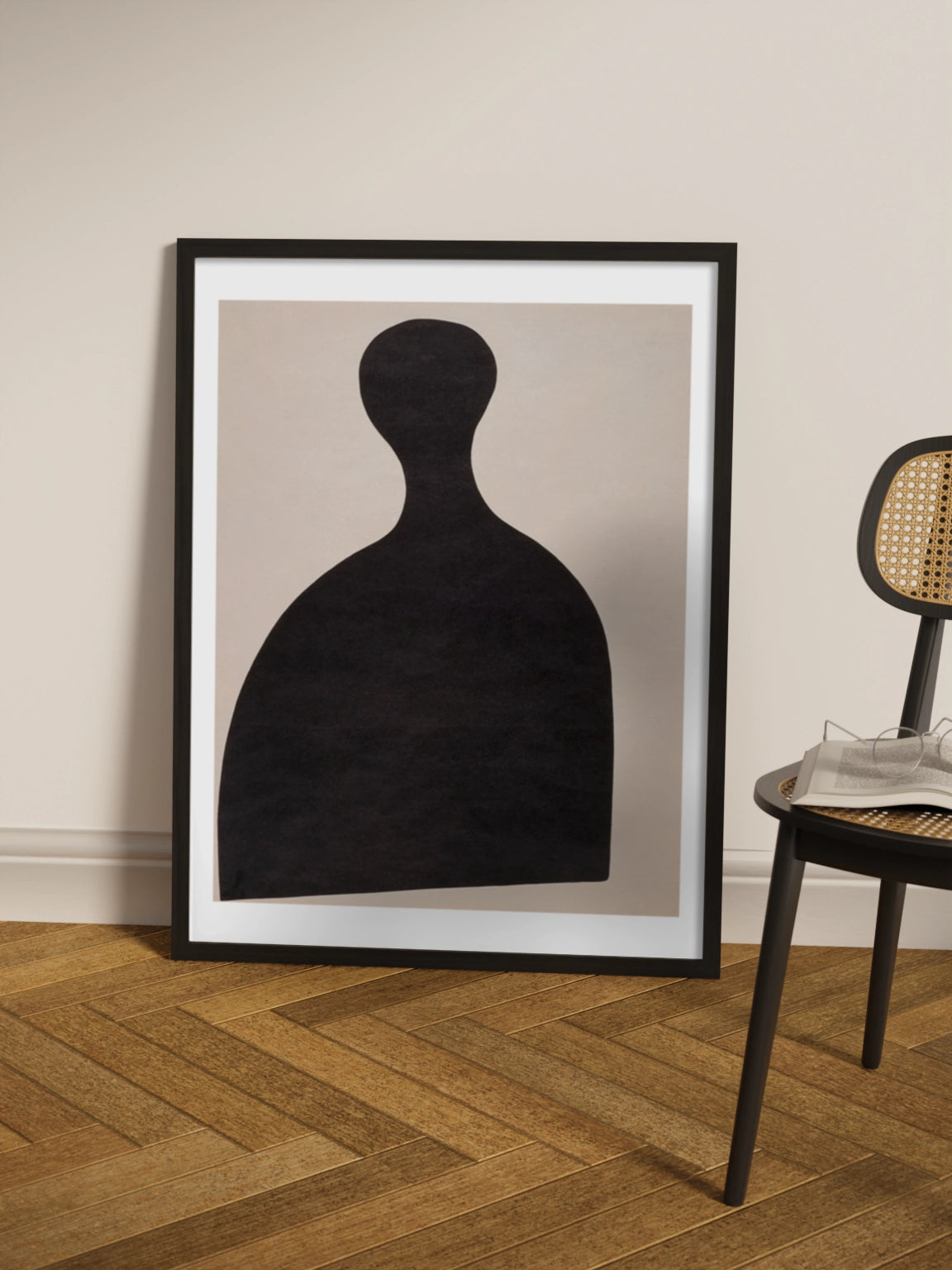 Картина "Eierschläger" бежевий та чорний