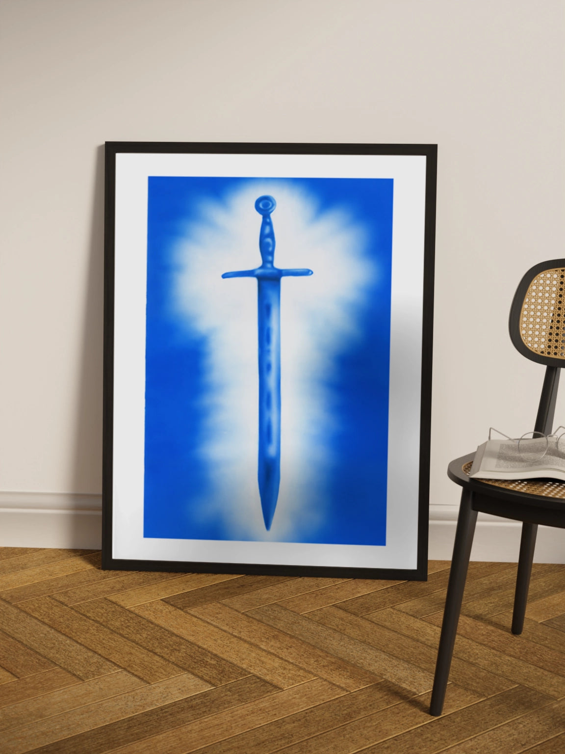 Синя Картина Меч Сучасне Мистецтво