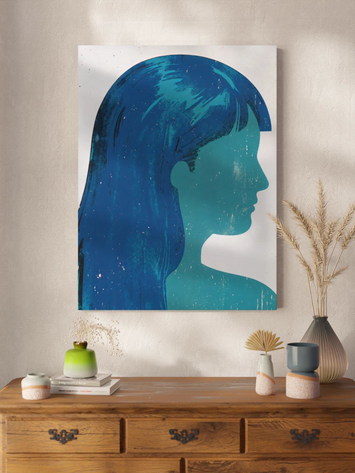 Картина Блакитний Силует Дівчини