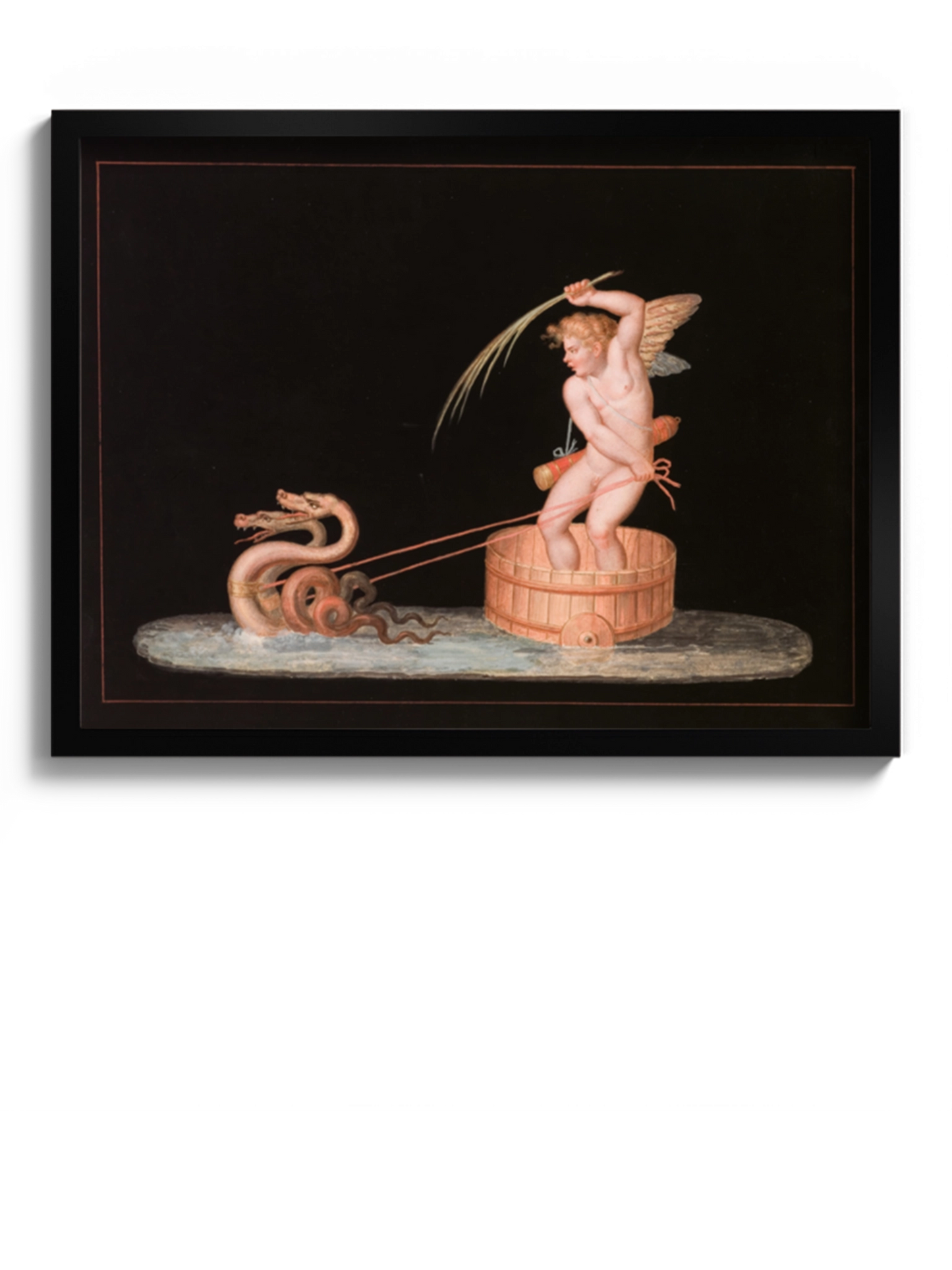 Картина "Купідон, якого тягнуть два морські змії"