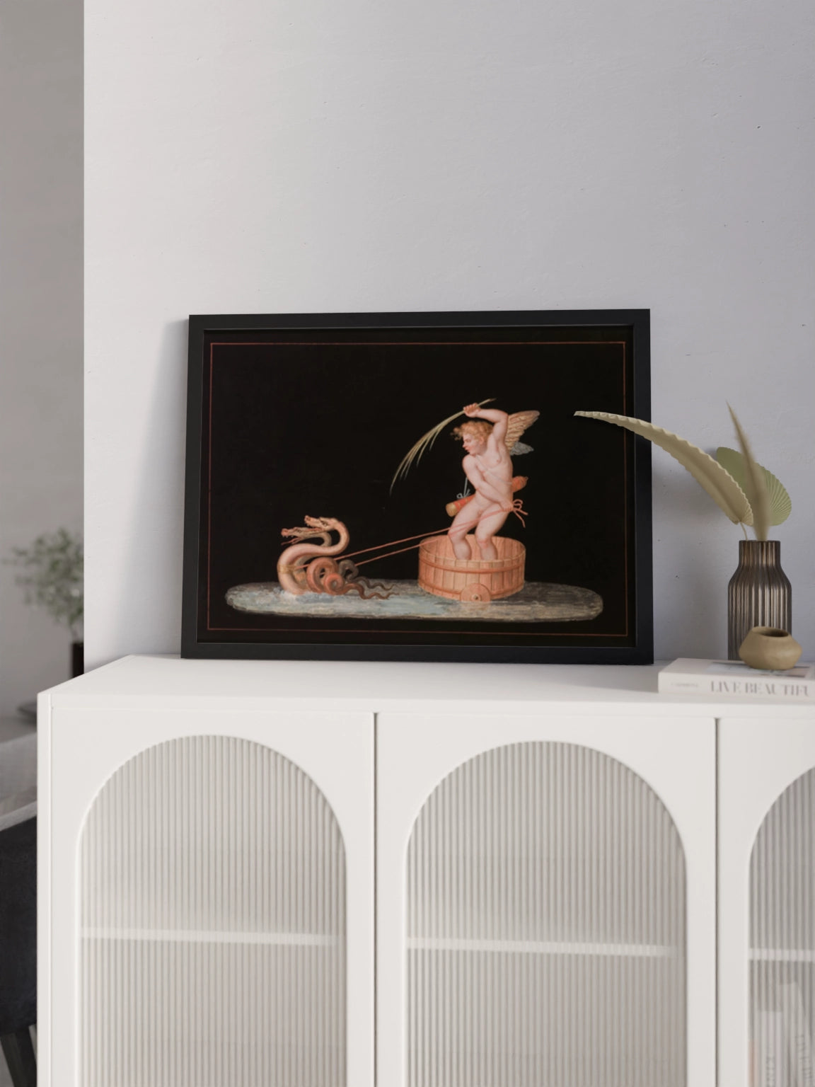 Картина "Купідон, якого тягнуть два морські змії"