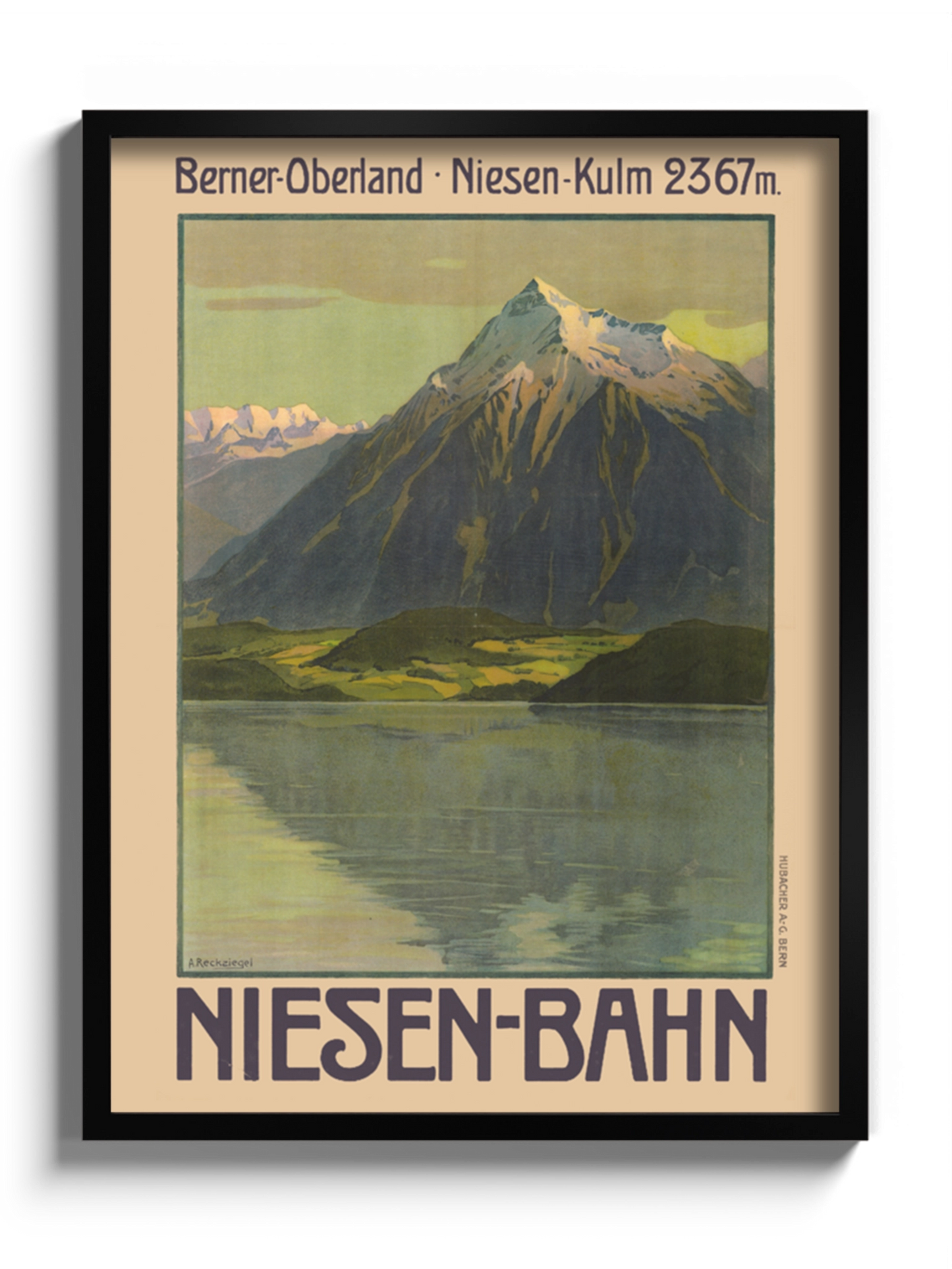 Постер Вінтажний Гірський Пейзаж