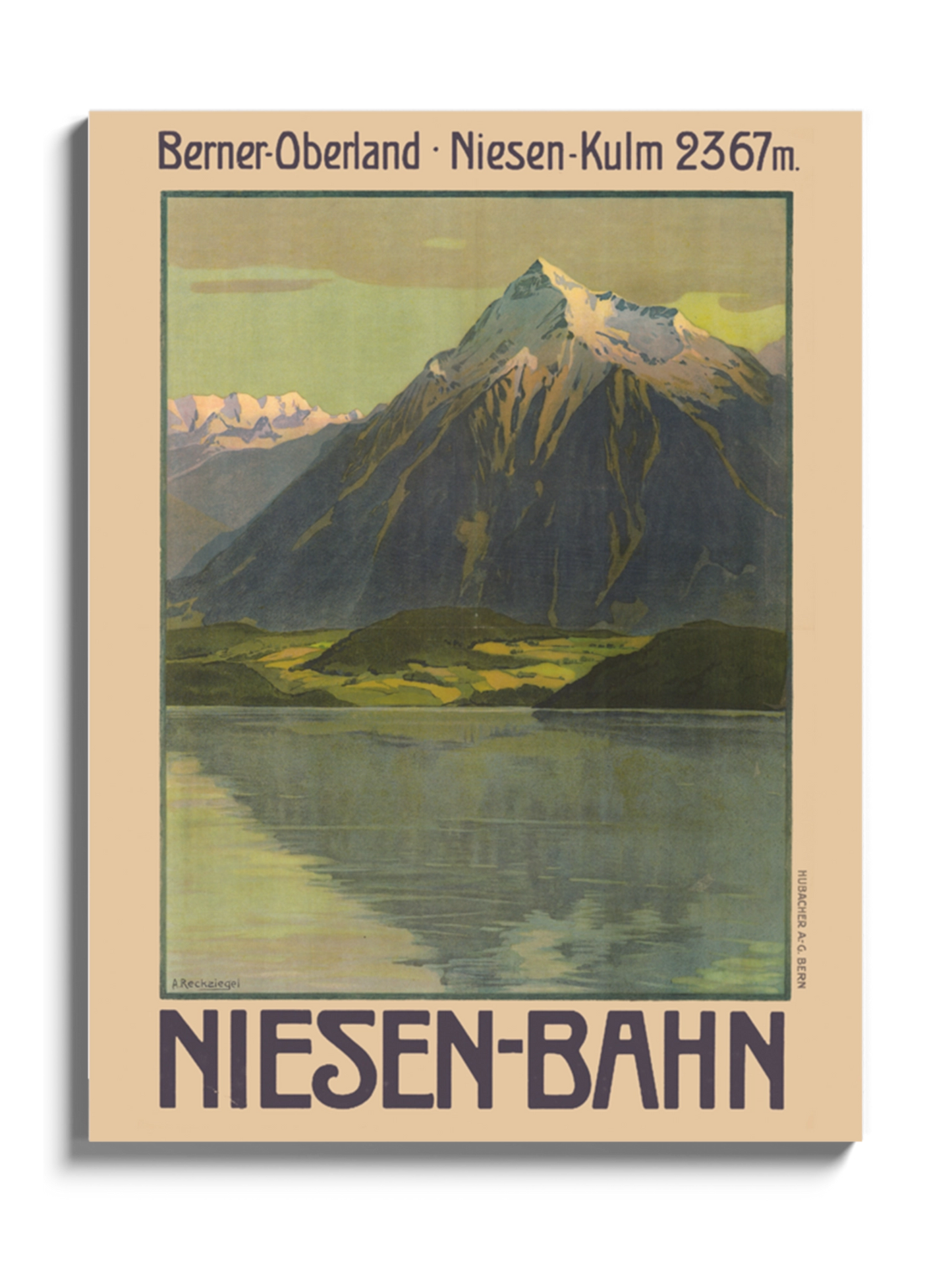 Постер Вінтажний Гірський Пейзаж