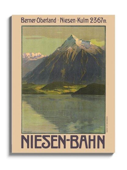 Постер Вінтажний Гірський Пейзаж
