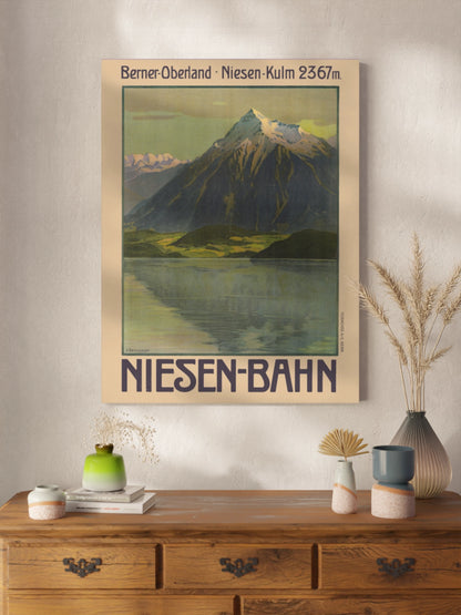 Постер Вінтажний Гірський Пейзаж