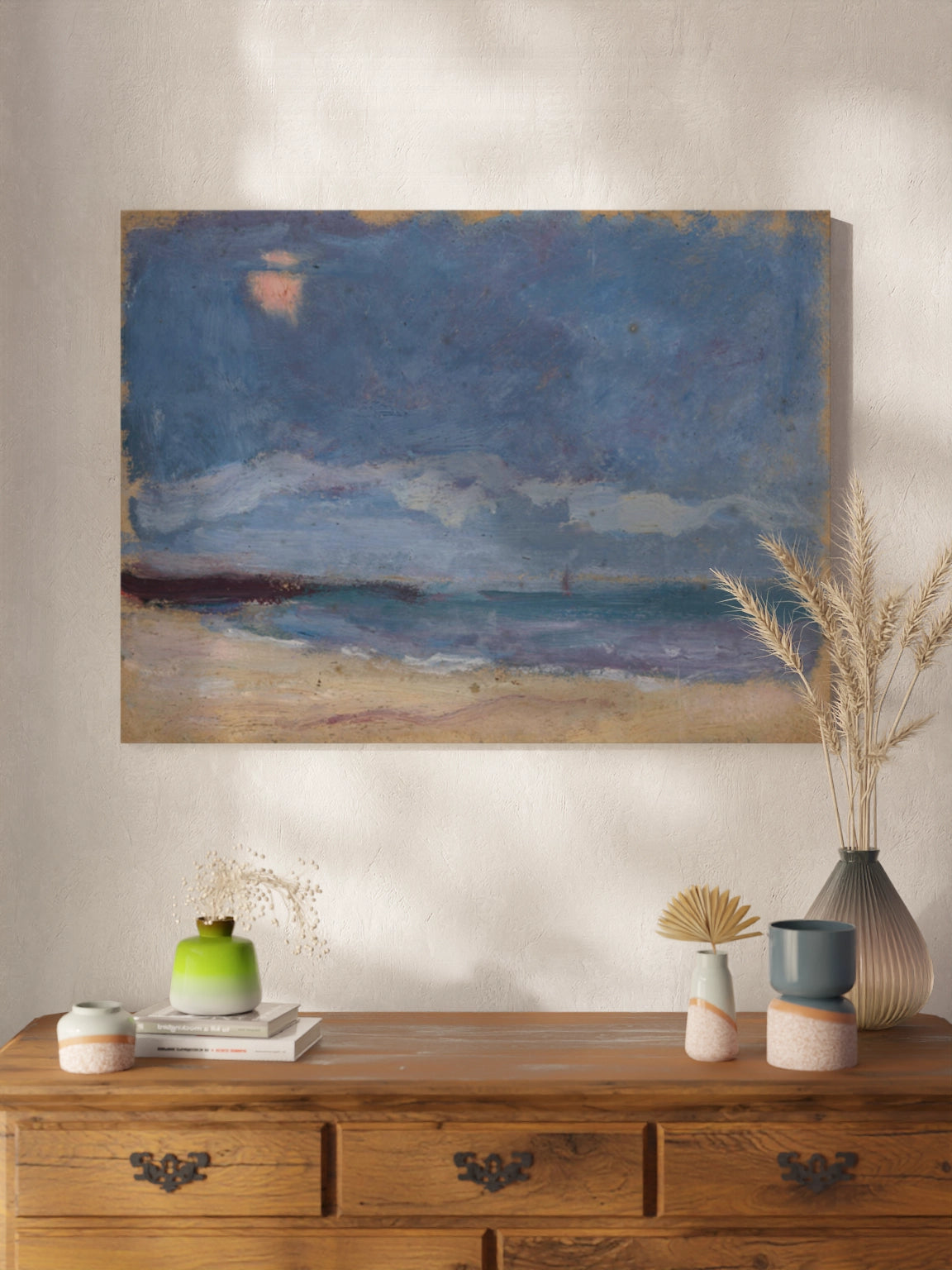 Картина "Морський пейзаж (Сонце за хмарою)"