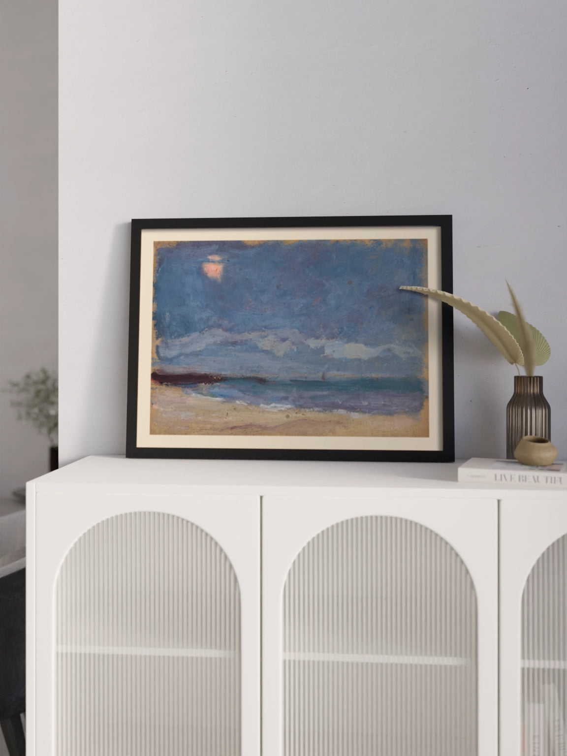 Картина "Морський пейзаж (Сонце за хмарою)"