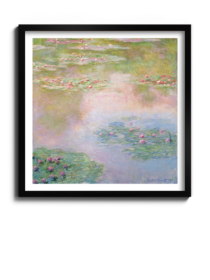 Картина «Водяні лілії» Клод Моне Рожеві Кольори
