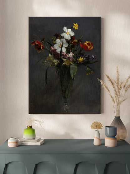 Друк Картина «Весняні квіти (тюльпани, нарциси, гіацинти, нарциси та жовтоцвіти)»