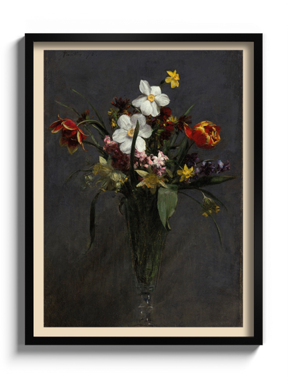 Друк Картина «Весняні квіти (тюльпани, нарциси, гіацинти, нарциси та жовтоцвіти)»