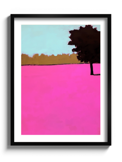 Картина "Яскравий рожевий пейзаж"