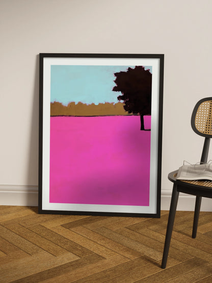 Картина "Яскравий рожевий пейзаж"