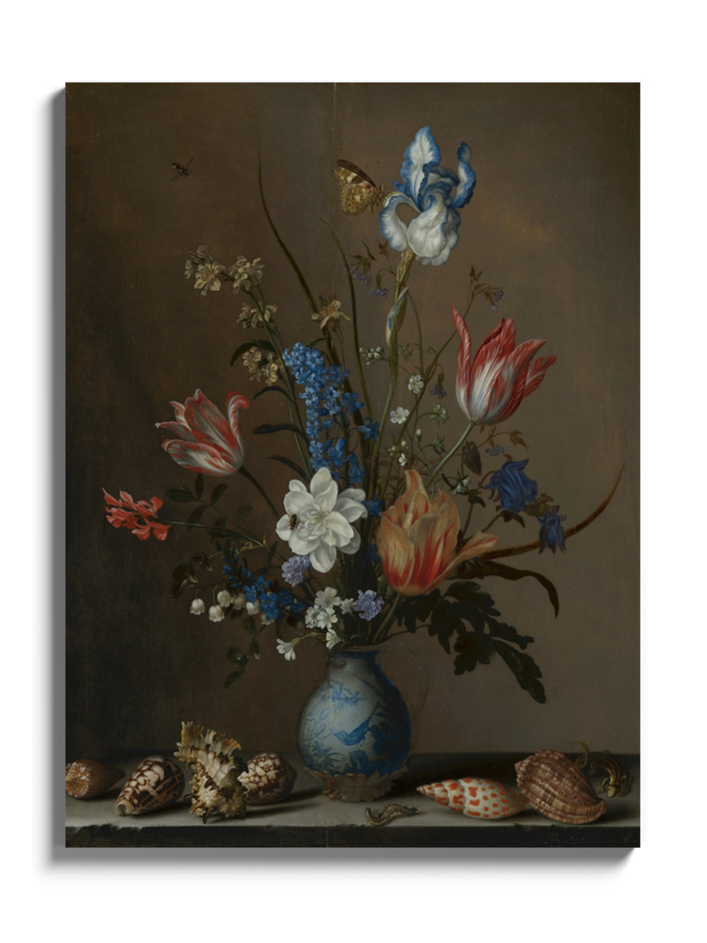 Друк Картина "Квіти у вазі Ван-Лі з мушлями"