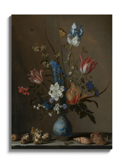 Друк Картина "Квіти у вазі Ван-Лі з мушлями"