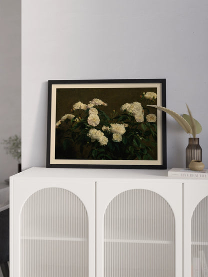 Друк Картина "Натюрморт з білими трояндами"