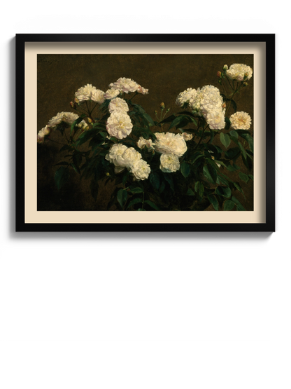 Друк Картина "Натюрморт з білими трояндами"