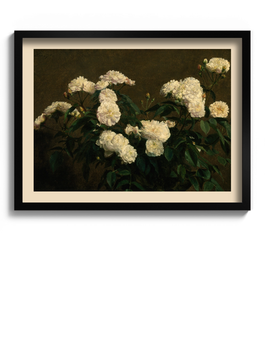 Друк Картина "Натюрморт з білими трояндами"