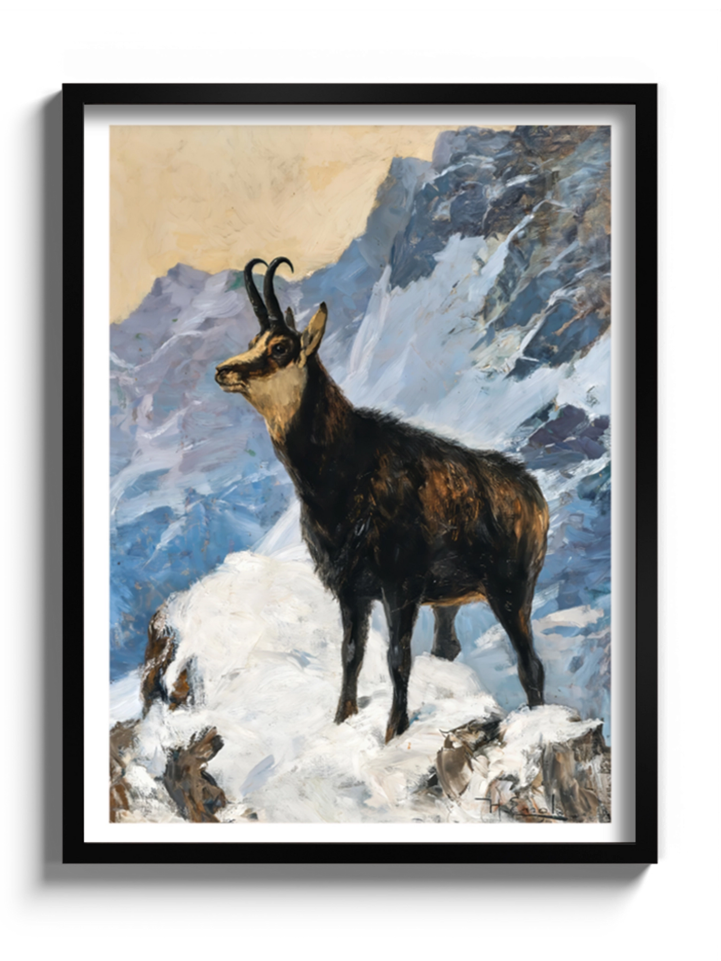Картина "Коза високо в горах"