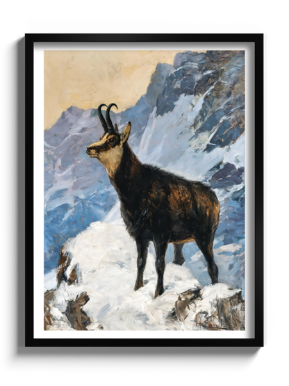 Картина "Коза високо в горах"