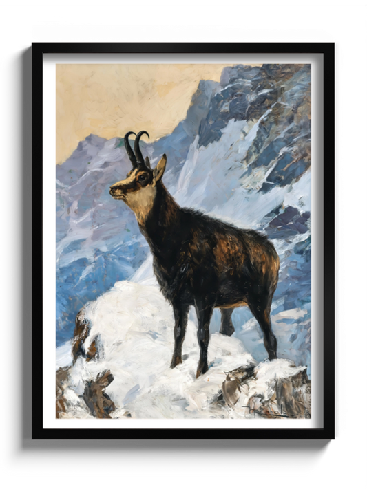 Картина "Коза високо в горах"