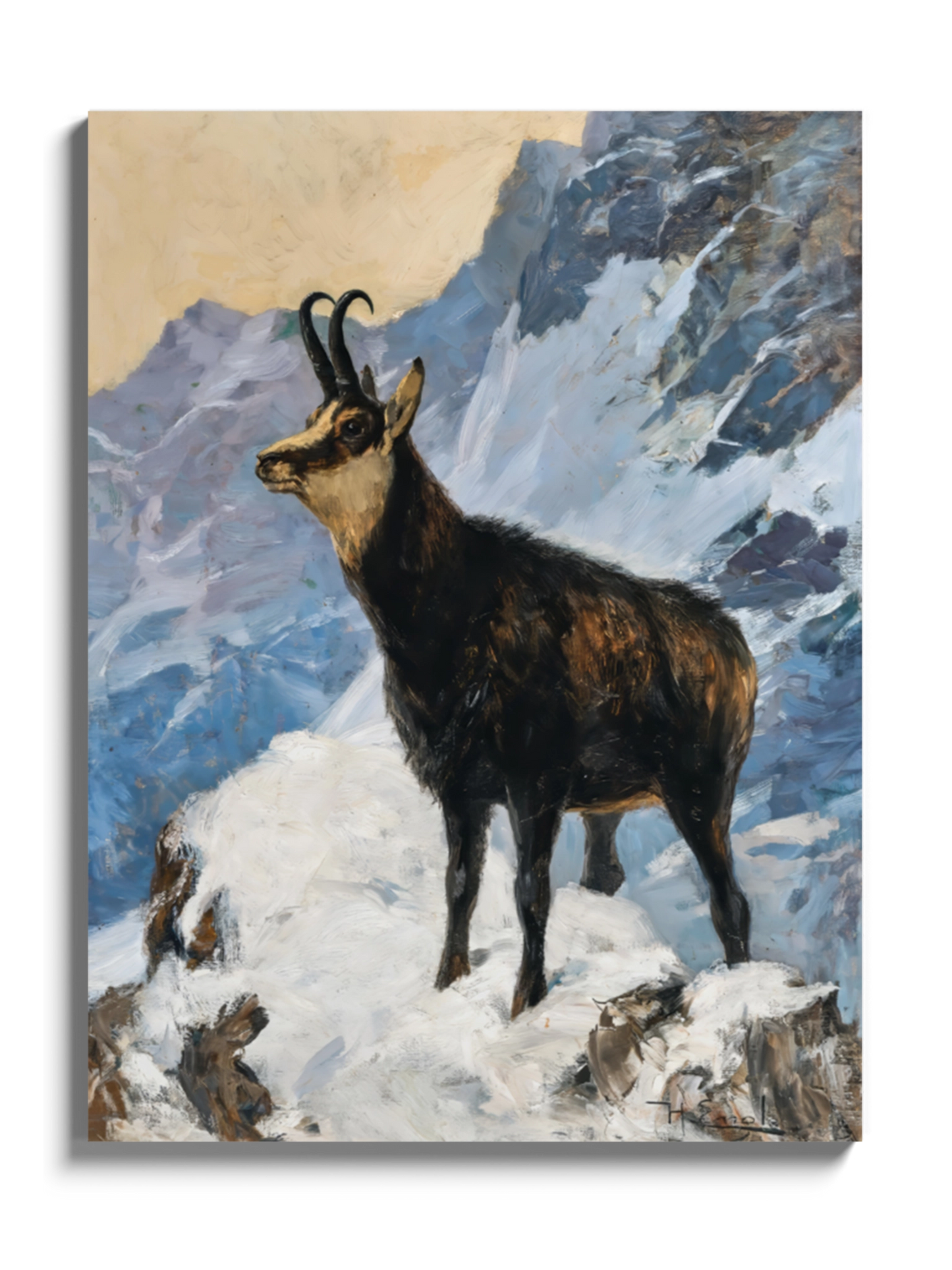 Картина "Коза високо в горах"