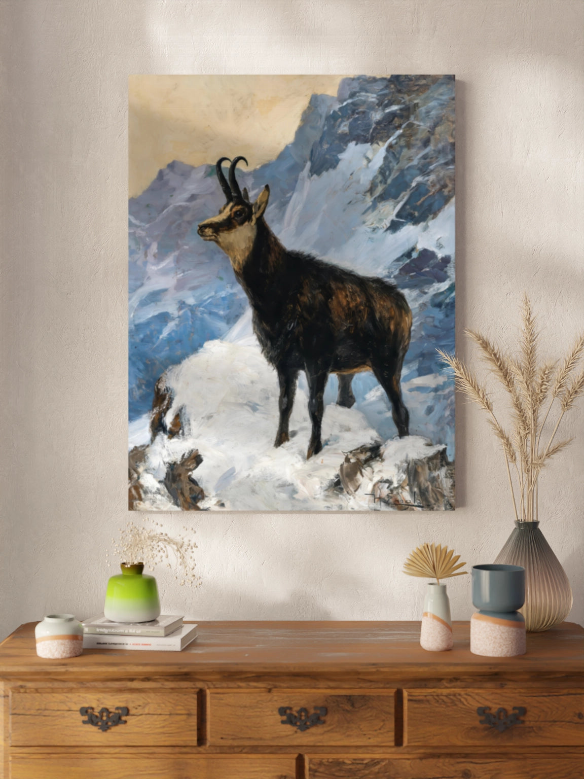 Картина "Коза високо в горах"