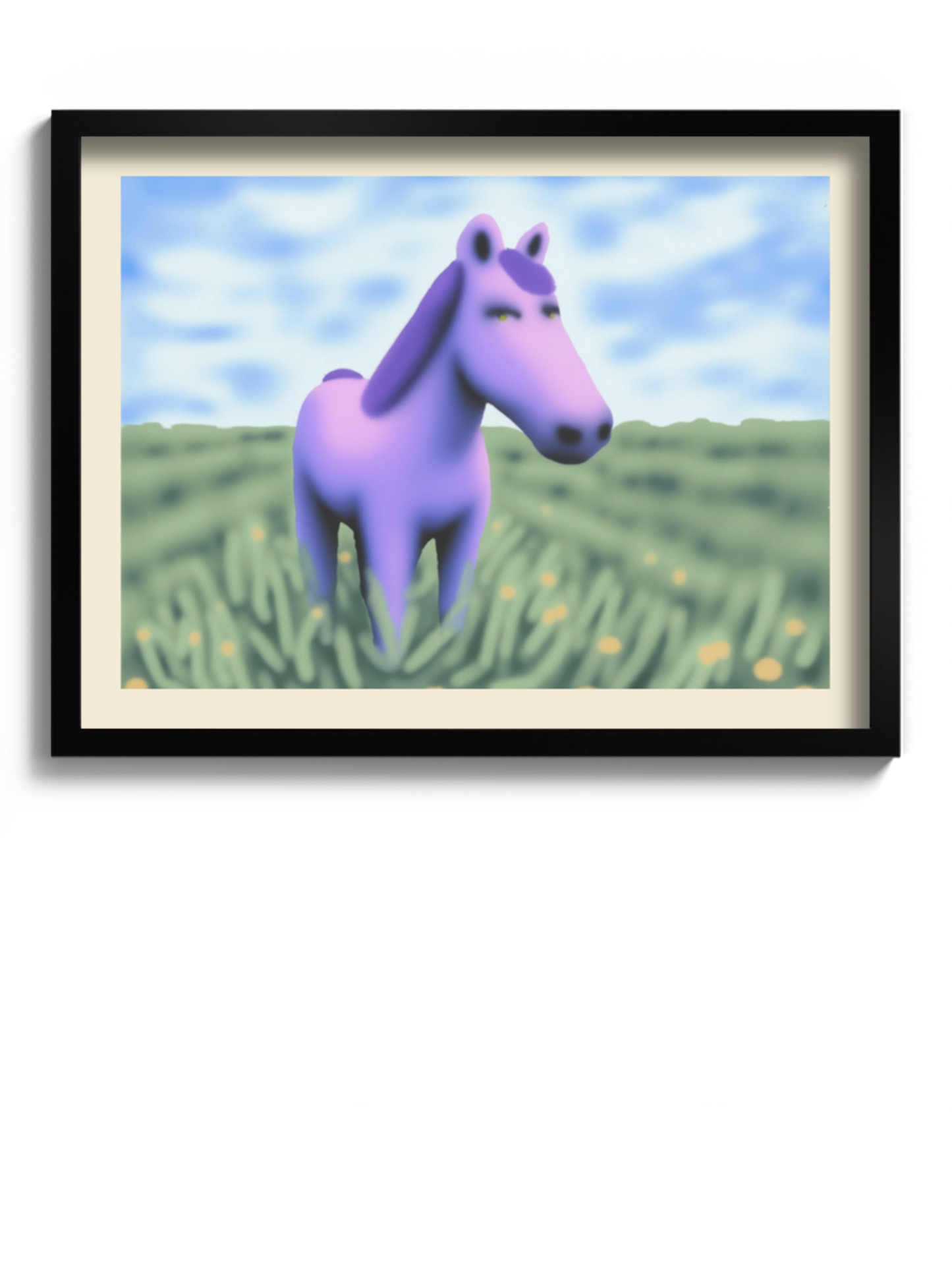 Друкована Картина "Кольоровий кінь в полі"