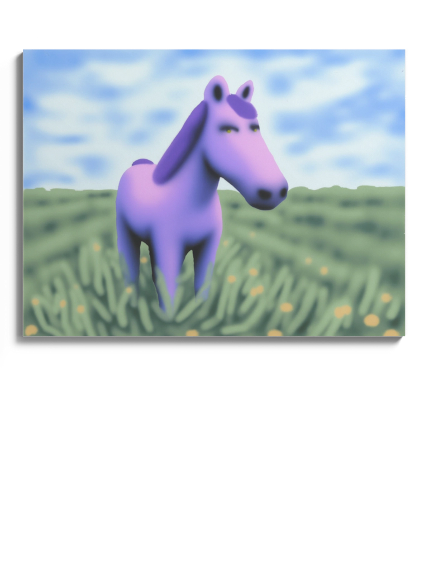 Друкована Картина "Кольоровий кінь в полі"
