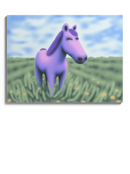 Друкована Картина "Кольоровий кінь в полі"