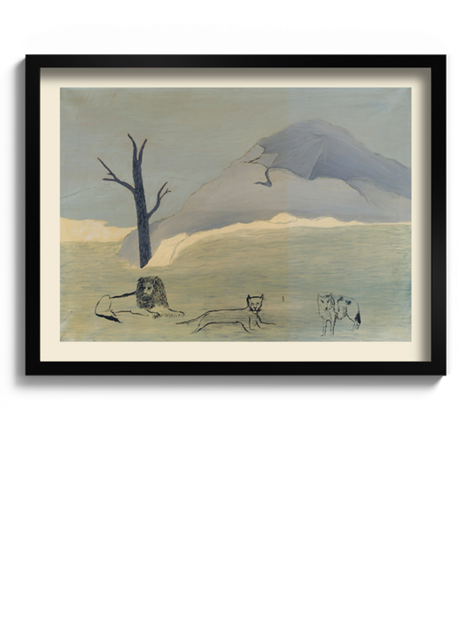 Друкована Картина з левами "Свята гора IV"