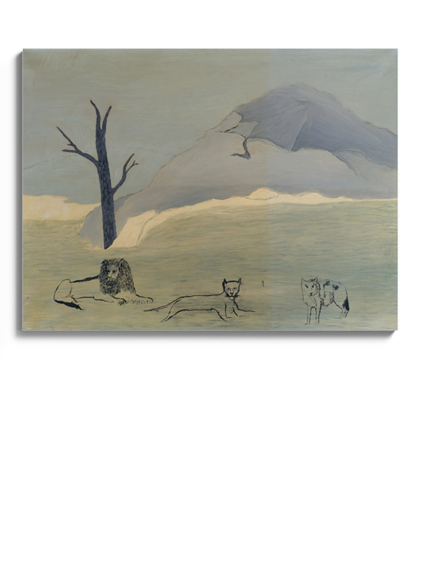 Друкована Картина з левами "Свята гора IV"