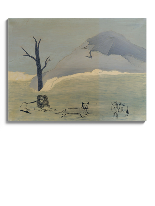 Друкована Картина з левами "Свята гора IV"