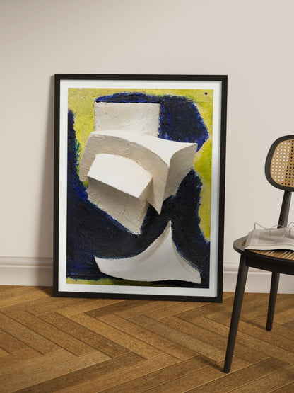 Картина Абстракція жовтий та синій кольори