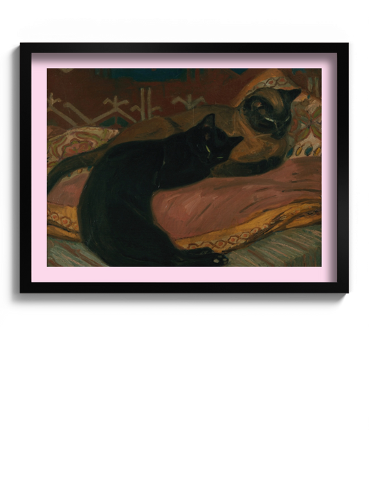 Друк Картина "Два коти лежать на дивані"