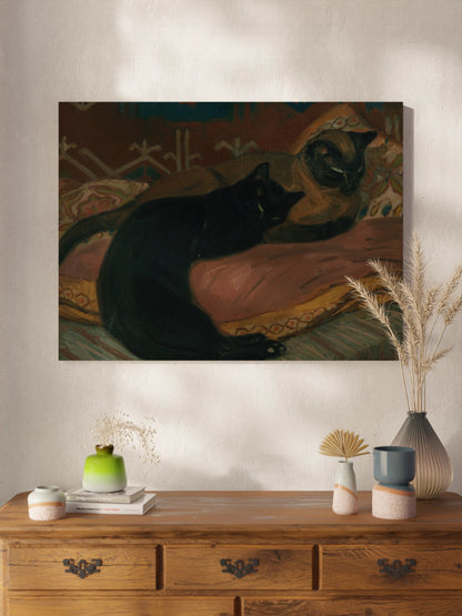 Друк Картина "Два коти лежать на дивані"