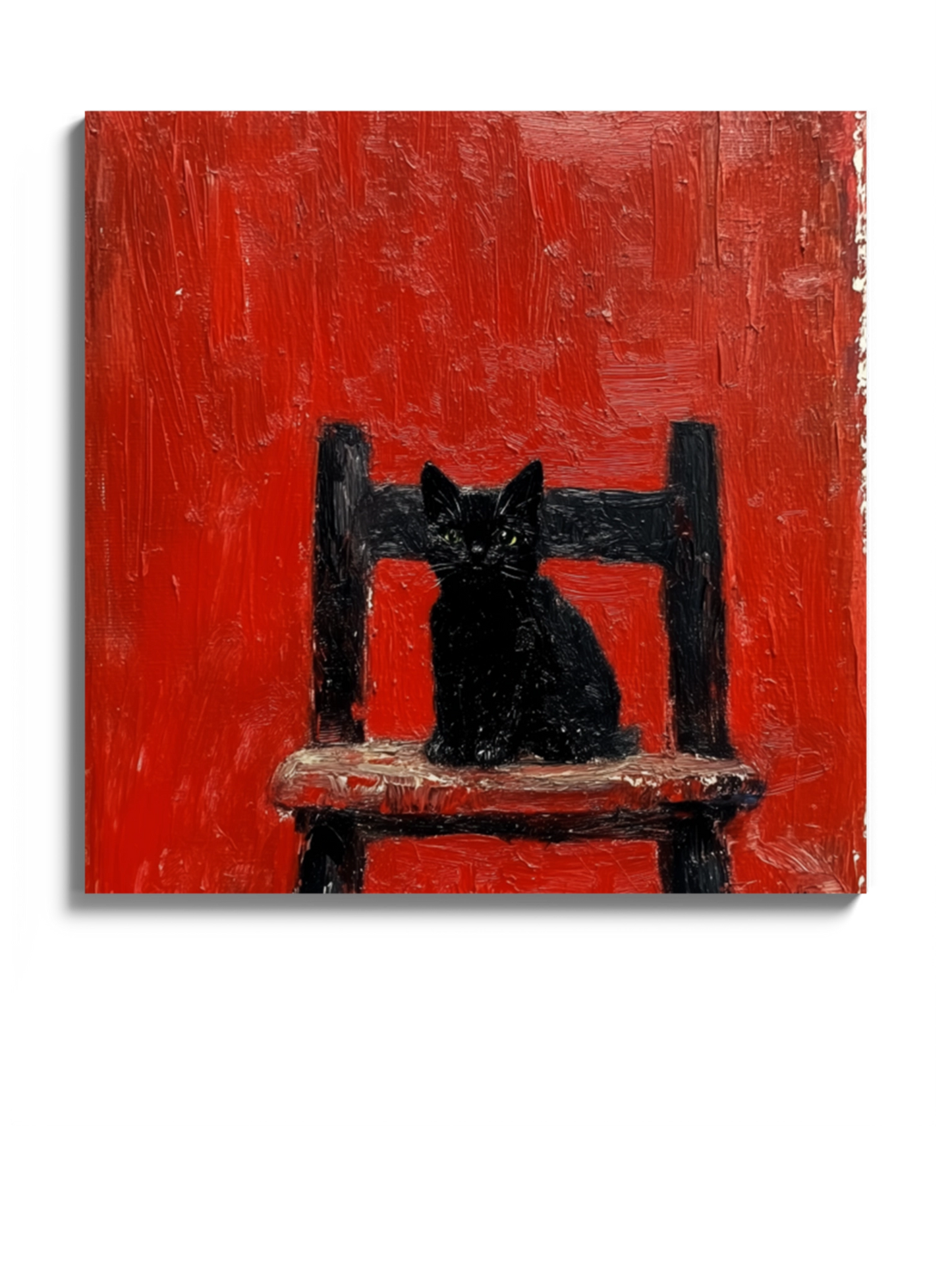 Картина Друк "Чорне Кошеня На Стільці"