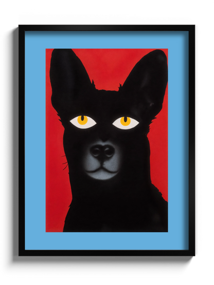 Картина Чорний Собака на Червоному