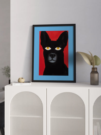 Картина Чорний Собака на Червоному