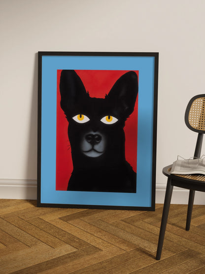 Картина Чорний Собака на Червоному