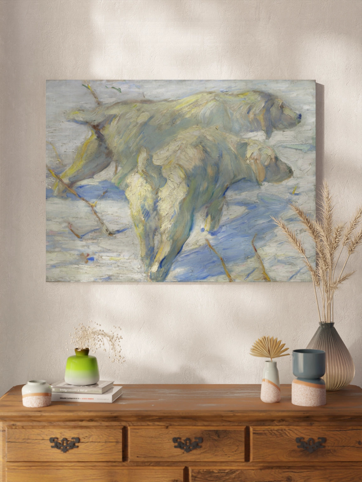 Друк Картина "Собаки на снігу"