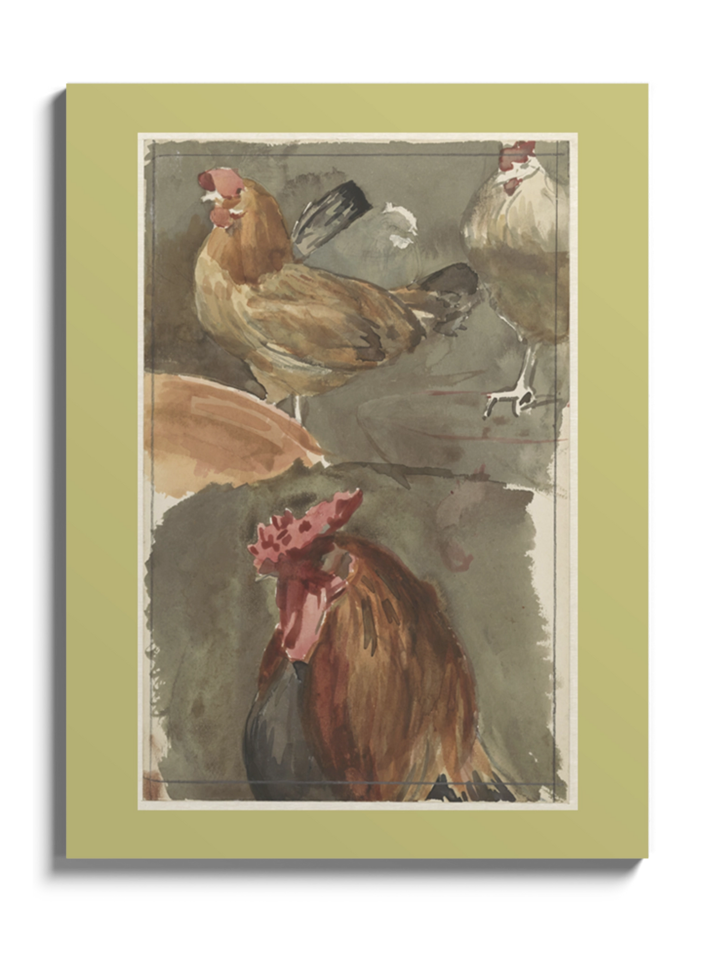 Друк Картина "Півень з курками"