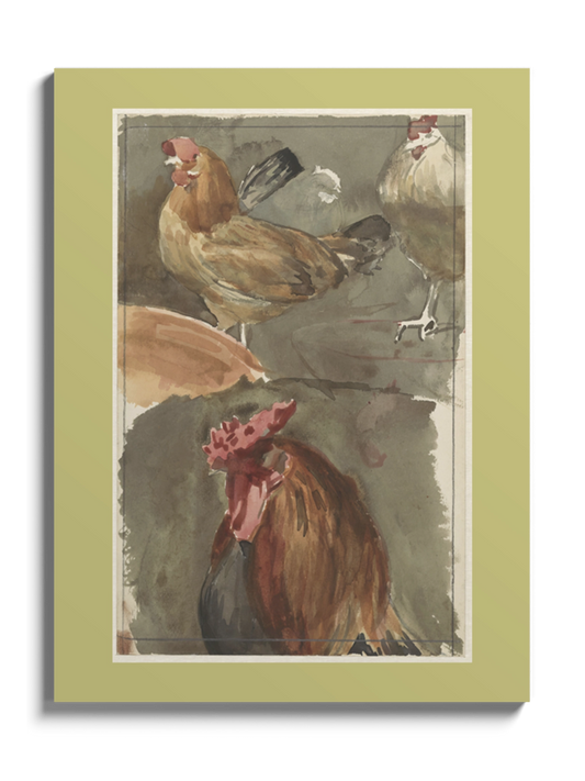 Друк Картина "Півень з курками"