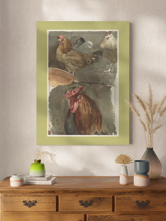 Друк Картина "Півень з курками"